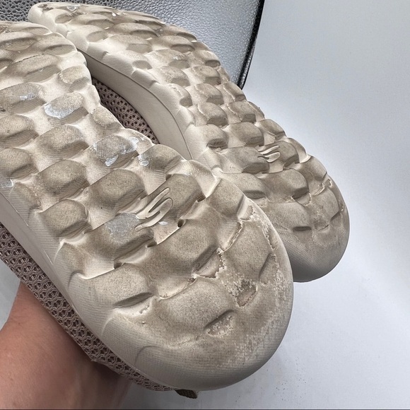 Skechers Gowalk Joy Goga Max Mesh Slip-on Ortholite Sneakers in Taupe - Picture 12 of 13
